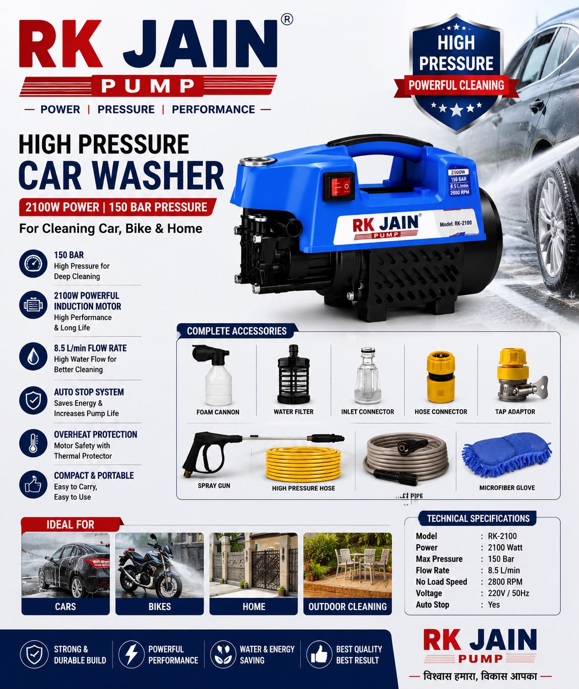 High Pressure Car Washer (RK-2100)